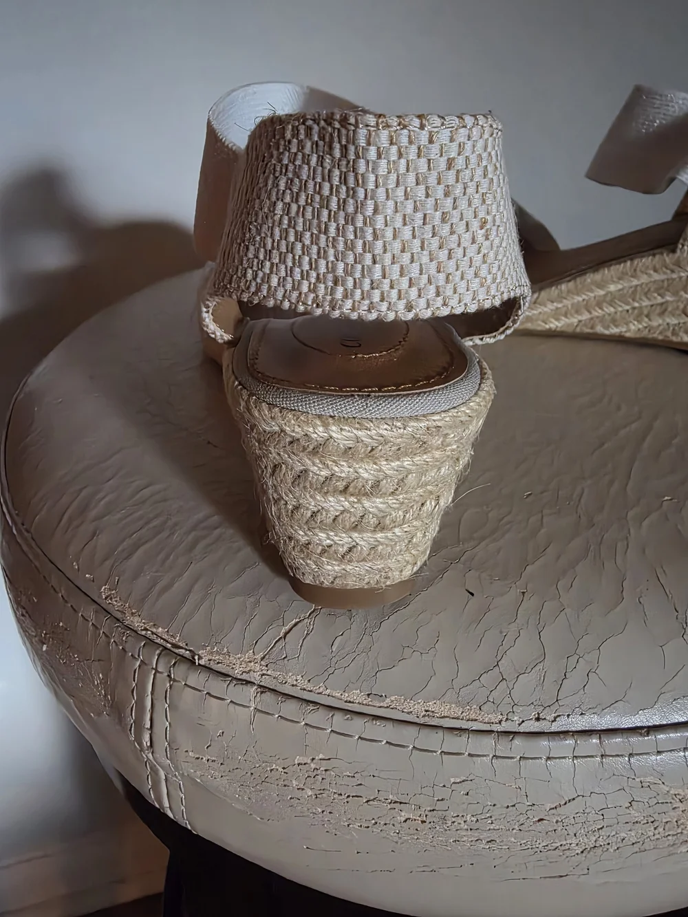 Women’s Cream Espadrille Wedge Sandals- Comfortview - Comfortable Summer Style